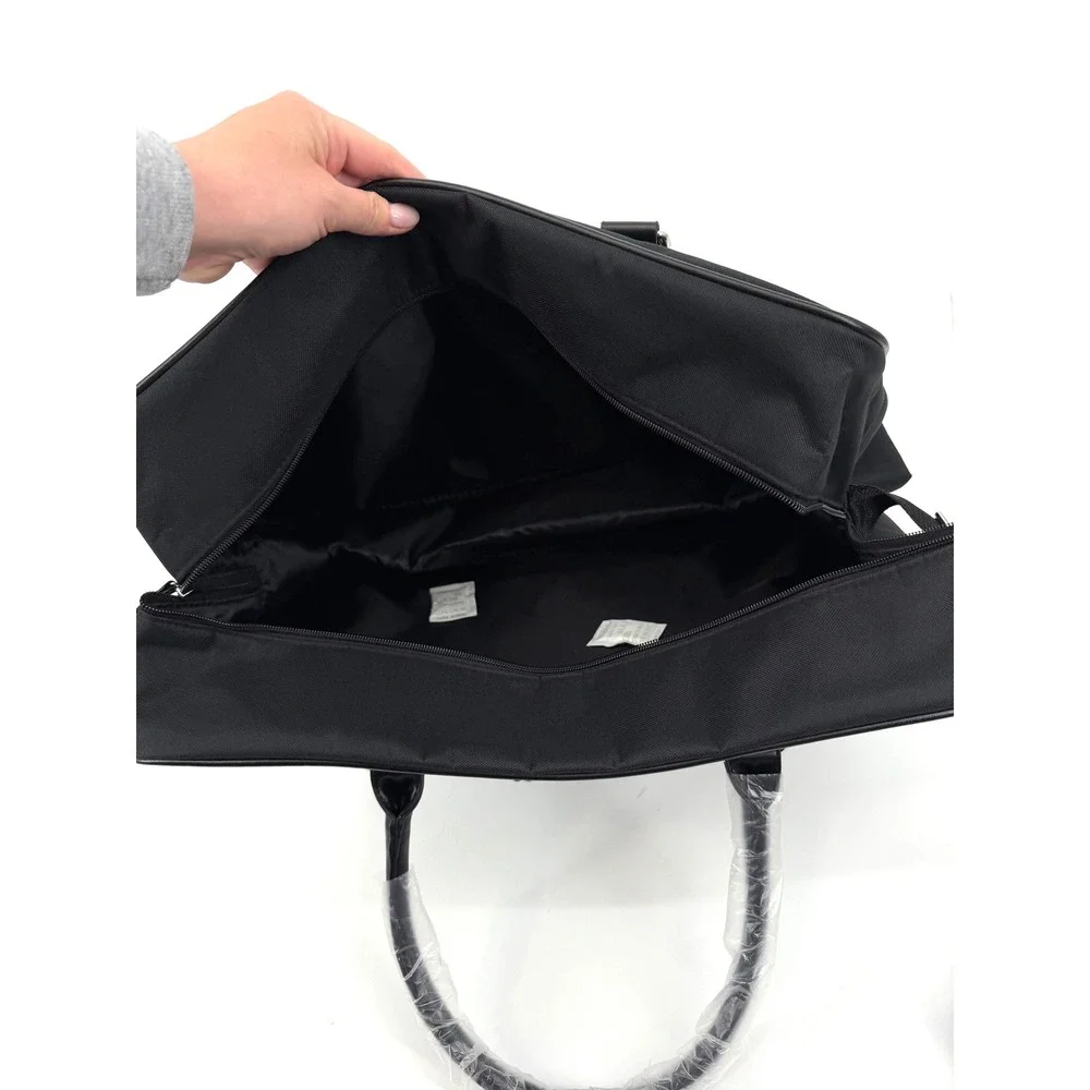 NWT Ermenegildo Zegna Parfums Black Duffel Bag Travel Weekend Carryall Tavel